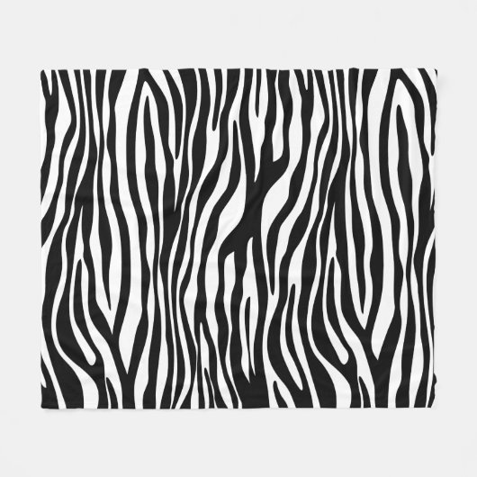 Couverture Polaire Zebra Print, Zebra Stripes, Noir Et Blanc (Devant (Horizontal))