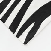Couverture Polaire Zebra Print, Zebra Stripes, Noir Et Blanc (Coin)