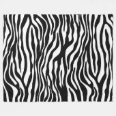 Couverture Polaire Zebra rayures motif noir & blanc + vos idées (Devant (Horizontal))