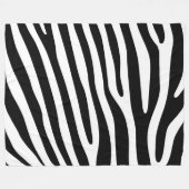 Couverture Polaire Zebra rayures motif noir & blanc + vos idées (Devant (Horizontal))
