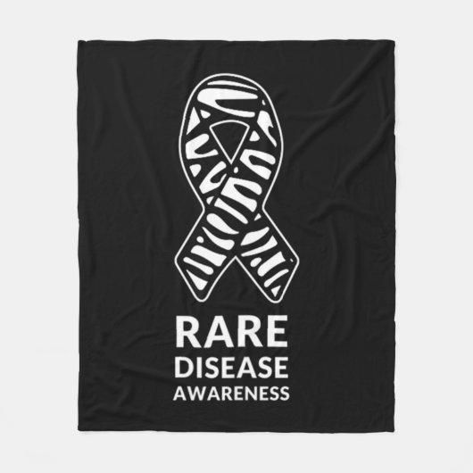 Couverture Polaire Zebra Ribbon Sensibilisation Rare Maladie Minimali (Devant)