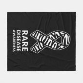 Couverture Polaire Zebra Ribbon Sensibilisation Rare Maladie Minimali (Devant (Horizontal))