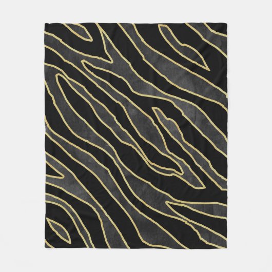 Couverture Polaire Zebra Stripes : Abstrait Monochrome Sans Seamless. (Devant)