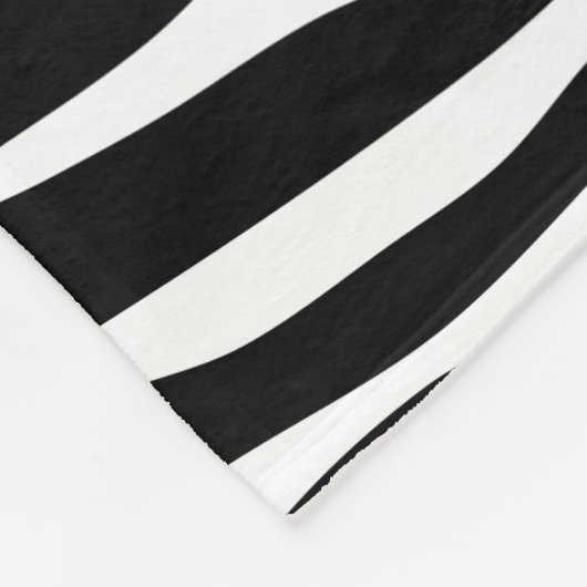 Couverture Polaire Zebra Stripes Poster de animal sauvage noir et bla (Coin)