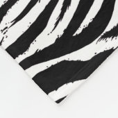 Couverture Polaire Zèbre noir et rose Imprimer Monogramme personnalis (Coin)