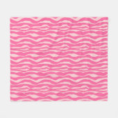 Couverture Polaire Zèbre rayures - Fuchsia et rose clair (Devant (Horizontal))