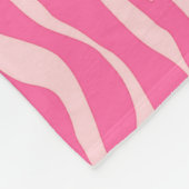 Couverture Polaire Zèbre rayures - Fuchsia et rose clair (Coin)