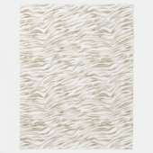 Couverture Polaire Zen Cream White Cocoa Brown Zebra Imprimer (Devant)