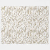 Couverture Polaire Zen Cream White Cocoa Brown Zebra Imprimer (Devant (Horizontal))