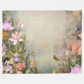 Couverture Polaire Zen Garden Oasis : Serene Lotus en Aquarelle (Devant (Horizontal))