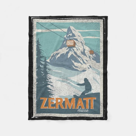 Couverture Polaire Zermatt Suisse Ski d'hiver Snowboard Ski (Devant)