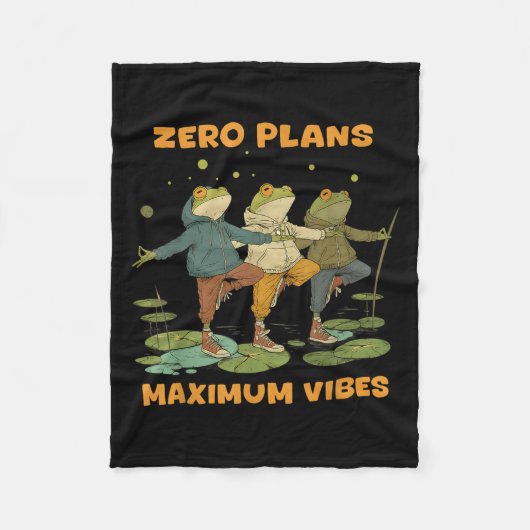 Couverture Polaire Zéro Plans Vibes maximum Funky Frog Chill Sweat - (Devant)
