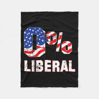 Couverture Polaire Zéro Pour Cent 0% Libéral Drapeau Usa Vintage Liti