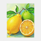 Couverture Polaire Zesty Citrus Burst Sunshine Design (Devant)