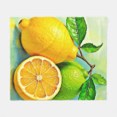 Couverture Polaire Zesty Citrus Burst Sunshine Design (Devant (Horizontal))
