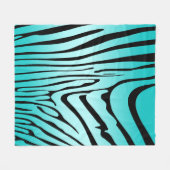 Couverture Polaire Zesty Zebra Cyan (Devant (Horizontal))