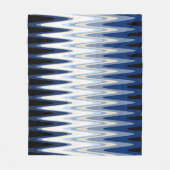 Couverture Polaire Zig Zag Bleu noir blanc gris beige Motif (Devant)