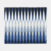 Couverture Polaire Zig Zag Bleu noir blanc gris beige Motif (Devant (Horizontal))