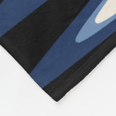 Couverture Polaire Zig Zag Bleu noir blanc gris beige Motif (Coin)