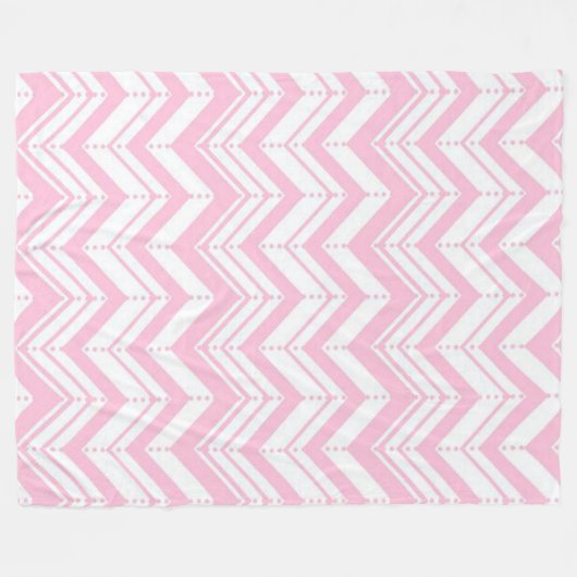 Couverture Polaire Zig Zag rose (Devant (Horizontal))