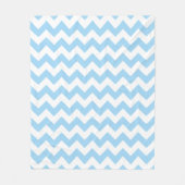Couverture Polaire Zigzag bleu, Chevron bleu, Motif géométrique (Devant)