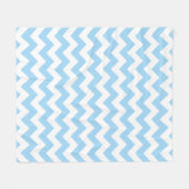 Couverture Polaire Zigzag bleu, Chevron bleu, Motif géométrique (Devant (Horizontal))