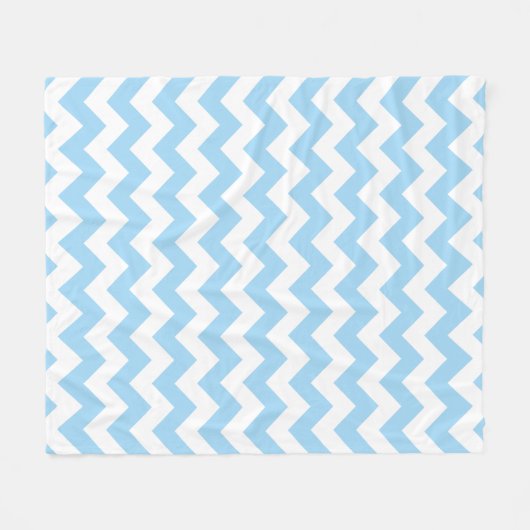 Couverture Polaire Zigzag bleu, Chevron bleu, Motif géométrique (Devant (Horizontal))