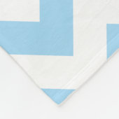 Couverture Polaire Zigzag bleu, Chevron bleu, Motif géométrique (Coin)