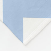 Couverture Polaire Zigzag bleu clair et blanc (Coin)