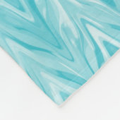 Couverture Polaire Zigzag bleu et blanc (Coin)