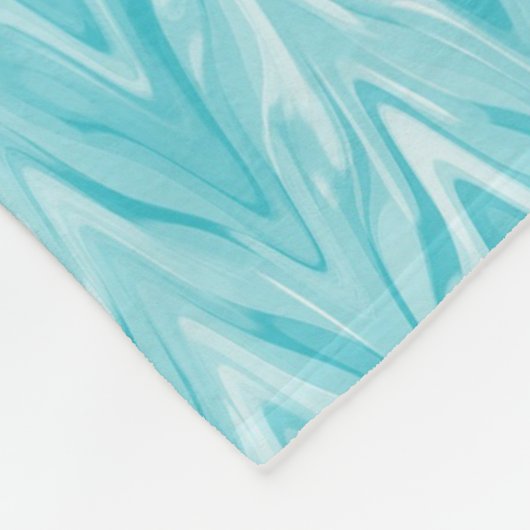 Couverture Polaire Zigzag bleu et blanc (Coin)