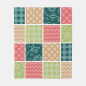 Couverture Polaire Zigzag, Chevron, En vichy, Pois, Patchwork (Devant)