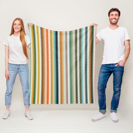 Couverture Polaire Zigzag coloré Motif multicolore (En situation)