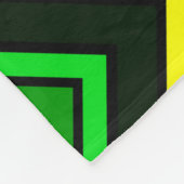 Couverture Polaire Zigzag de chevron vert, noir et jaune (Coin)