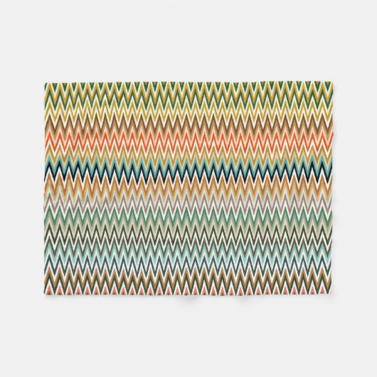 Couverture Polaire Zigzag Multicolor Motif (Devant (Horizontal))