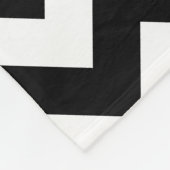 Couverture Polaire Zigzag noir et blanc, Chevron, Vert, Votre nom (Coin)