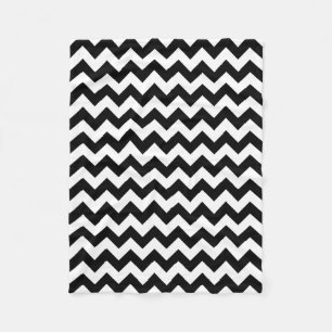 Couverture Polaire Zigzag noir et blanc de Chevron