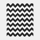 Couverture Polaire Zigzag noir et blanc vertical (Devant)