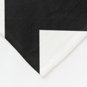 Couverture Polaire Zigzag noir et blanc vertical (Coin)