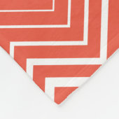 Couverture Polaire Zigzag Orange Et Blanc Chevron (Coin)
