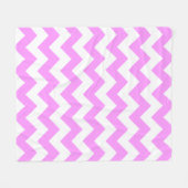 Couverture Polaire Zigzag rose et blanc (Devant (Horizontal))