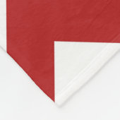 Couverture Polaire Zigzag rouge et blanc (Coin)