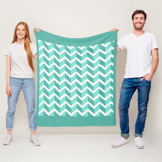 Couverture Polaire ZigZag vert (En situation)