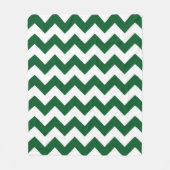 Couverture Polaire Zigzag vert et blanc (Devant)