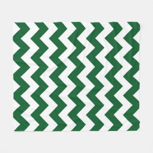 Couverture Polaire Zigzag vert et blanc