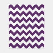 Couverture Polaire Zigzag violet et blanc (Devant)