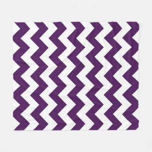 Couverture Polaire Zigzag violet et blanc