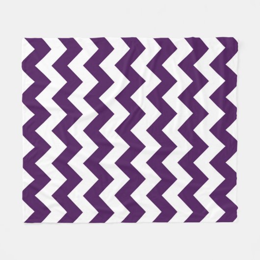 Couverture Polaire Zigzag violet et blanc (Devant (Horizontal))