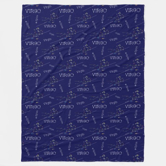 Couverture Polaire Zodiac Constellation Virgo (Devant)