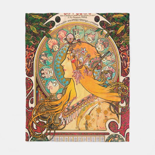 Couverture Polaire Zodiac, Mucha (Devant)